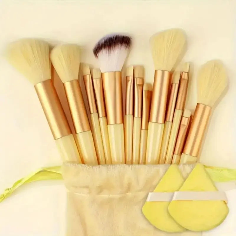 13-Piece Professional Makeup Brush Set Soft Fluffy Kabuki Blending Eyeshadow Foundation Powder Beauty Tools for Cosmetic Application