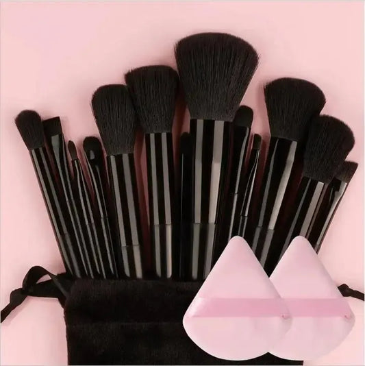 13-Piece Professional Makeup Brush Set Soft Fluffy Kabuki Blending Eyeshadow Foundation Powder Beauty Tools for Cosmetic Application